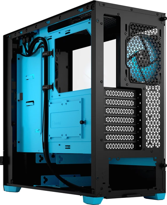 Fractal Design Pop Air RGB Cyan Core TG Clear Tint, Glasfenster