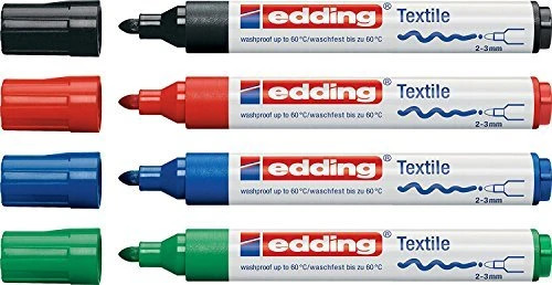 edding 4500 Textilmarker basic sortiert, 4er-Set