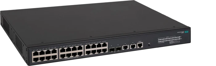HPE FlexNetwork 5140 EI 24G Rackmount Gigabit Managed Switch, 26x RJ-45, 2x SFP+, 370W PoE+