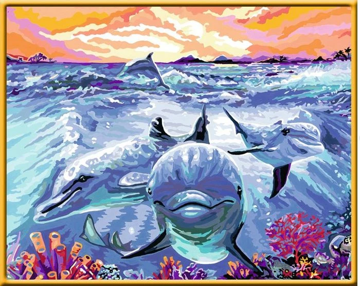 Ravensburger Malen nach Zahlen Farbenfrohe Unterwasserwelt