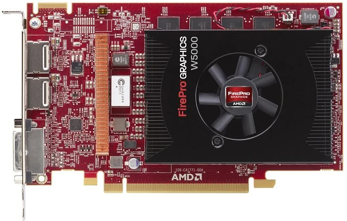 AMD FirePro W5000, 2GB GDDR5, DVI, 2x DP