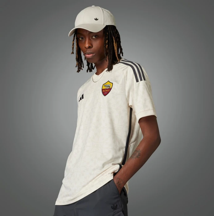 adidas AS Rom 2023/2024 Auswärtstrikot ecru tint (Herren)