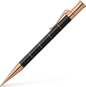 Graf von Faber-Castell Classic Anello Drehbleistift B 0.7mm graphit, schwarz/rosegold, Radierer