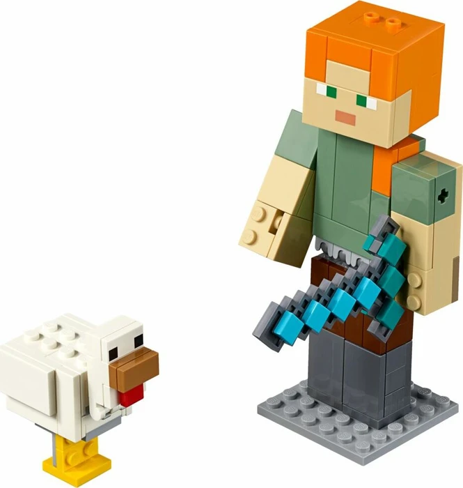 LEGO Minecraft - BigFig Alex mit Huhn