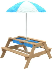 TP Toys Holz Spieltisch & Matschtisch mit Sonnenschirm