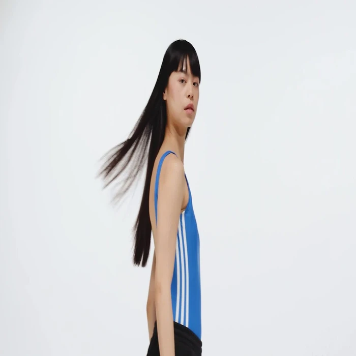 adidas Adicolor 3-Streifen Badeanzug blue bird (Damen)
