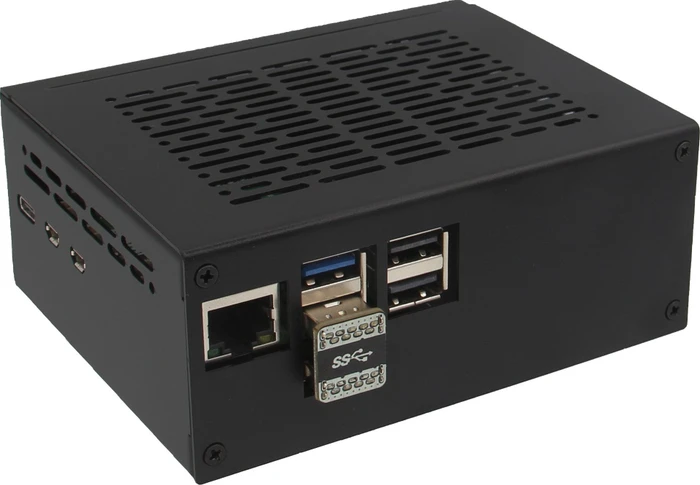 Geekworm Gehäuse für Raspberry Pi 5 X1100 Shield, schwarz