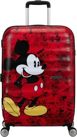 American Tourister Wavebreaker Disney Spinner 67cm Mickey Comics Red