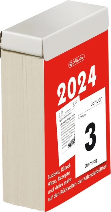 Herlitz Abreißkalender Größe 3 2024, 55x80mm (50045341)