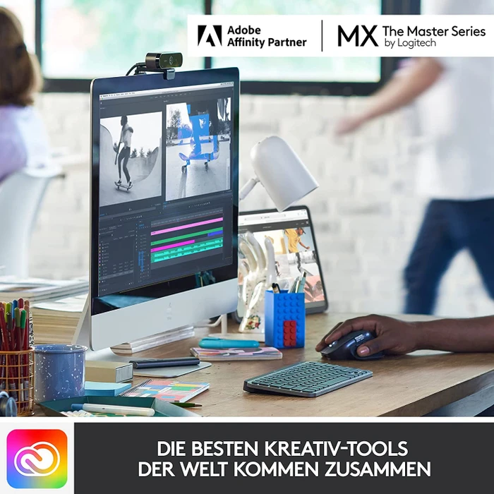 Logitech MX Keys Mini for Mac, LEDs weiß, Logi Bolt, Pale Gray, weiß/grau, USB/Bluetooth, DE