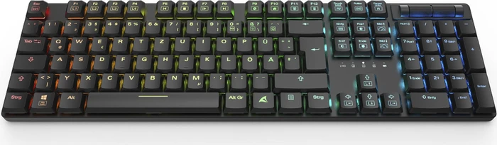 Sharkoon PureWriter W100, schwarz, Huano Low Profile Silent Red, USB, DE