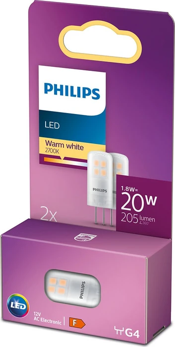Philips Capsule G4 1.8-20W/827, 2 Stück