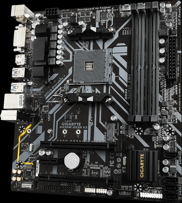 GIGABYTE B450M DS3H V2 (AMD AM4)