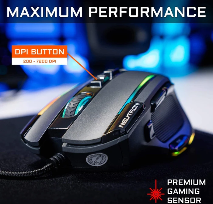 The G-Lab Kult Nitrogen NEUTRON Gaming Mouse, schwarz, USB