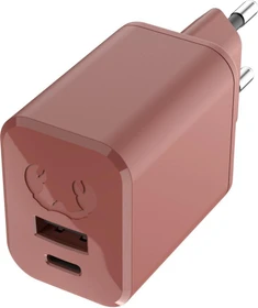 Fresh 'n Rebel USB + USB-C Mini Charger 45W PD safari red