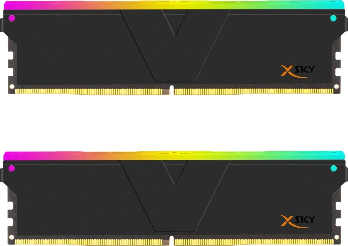 V-Color Manta XSky RGB schwarz UDIMM 16GB, DDR5-6000, CL28-36-36-96