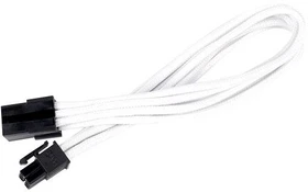 SilverStone PP07-IDE6W, 6-Pin PCIe Verlängerung 250mm, sleeved weiß (SST-PP07-IDE6W / 40090)