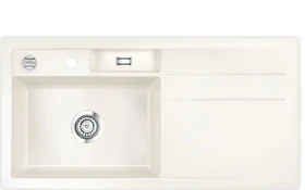 systemceram Bela 100 Einbau Becken links mit Ablauffernbedienung magnolie