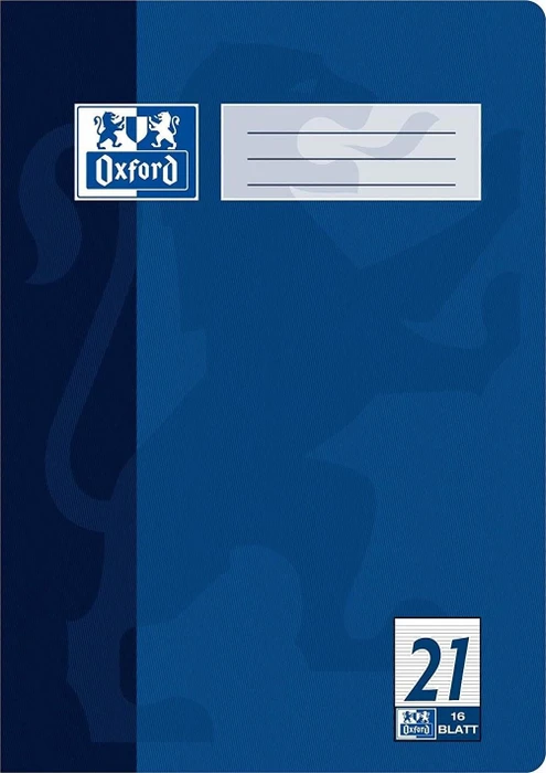Oxford Schulheft, A4, Lineatur 21, dunkelblau, 16 Blatt