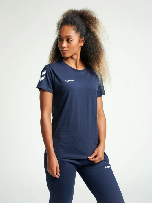 hummel GO Cotton T-Shirt kurzarm marine