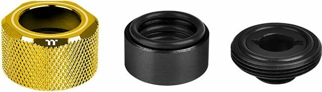 Thermaltake Pacific C-Pro Rohranschluss G1/4" auf 16mm, gold 6er-Pack