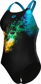 Arena Vibrant Badeanzug black multi/turquoise (Damen)