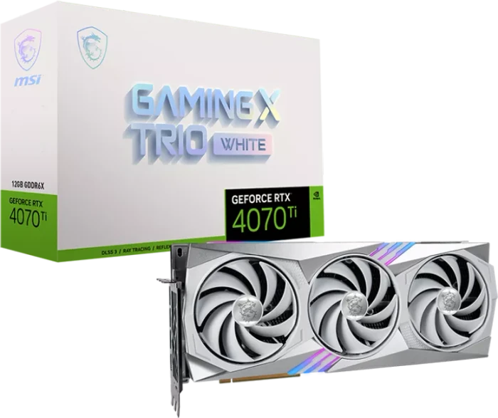 MSI GeForce RTX 4070 Ti Gaming Trio White 12G, 12GB GDDR6X, HDMI, 3x DP