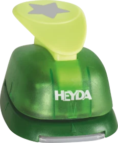 Heyda Hebel-Motivstanzer XXL, Stern, gelb/grün, 48mm