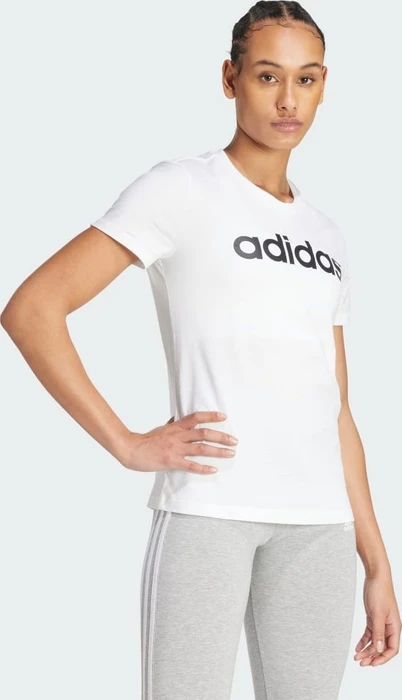 adidas Loungewear Essentials Slim Logo T-Shirt kurzarm weiß/schwarz (Damen)