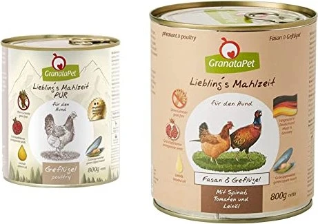 GranataPet Liebling's Mahlzeit Rind & Fasan, 4.80kg (6x 800g)