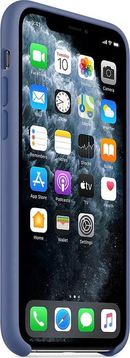 Apple Silikon Case für iPhone 11 Pro leinenblau