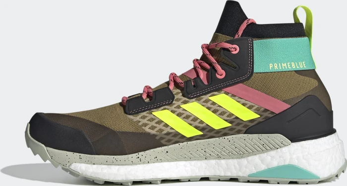 adidas Terrex Free Hiker Primeblue brown malt/core black/acid mint (Herren)