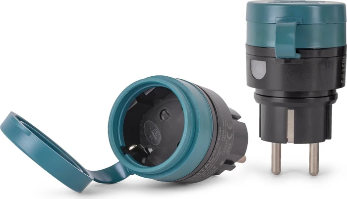 Entac Ferngesteuerte IP44-Steckdose, 2300W, Funksteckdose mit Strommessfunktion, 2er-Pack