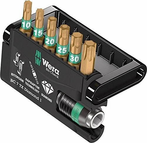 Wera Bit-Check 7 TX Diamond 1 Torx Bitset inkl. Werkzeugbox, 7-tlg.