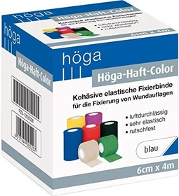 Höga Haft Color Elastische Fixierbinde blau, 6cm x 4m, 1 Stück
