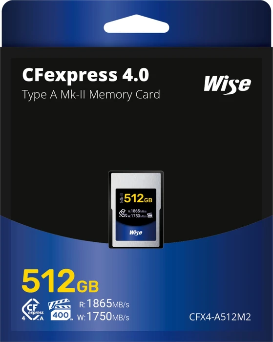 Wise Advanced CFX4-A Series Mk-II R1865/W1750 CFexpress 4.0 Type A 512GB