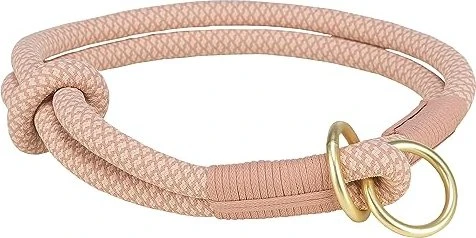 Trixie Soft Rope Zug-Stopp-Halsband, L-XL, Rosa/Hellrosa
