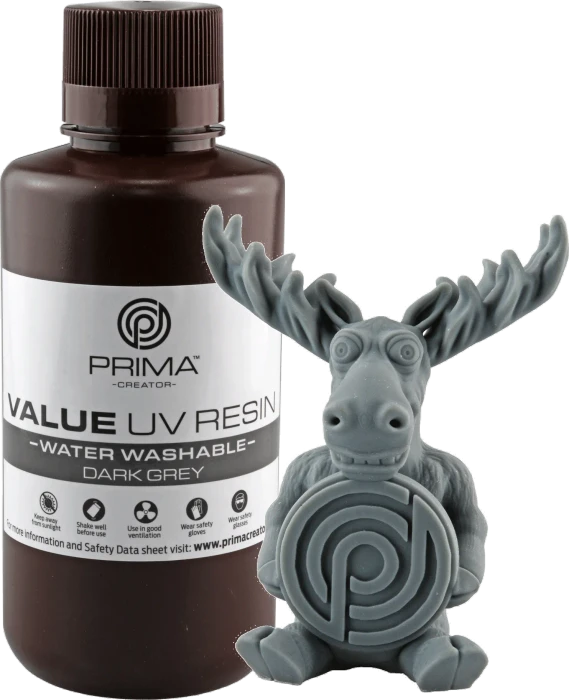 PrimaCreator Value Water Washable UV Dark Grey, 500g