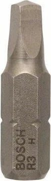 Bosch Professional Extra Hart Innenvierkant Bit 1/4", R3x25mm, 25 Stück