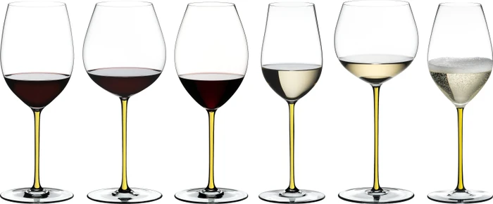 Riedel Fatto A Mano Champagner Weinglas gelb