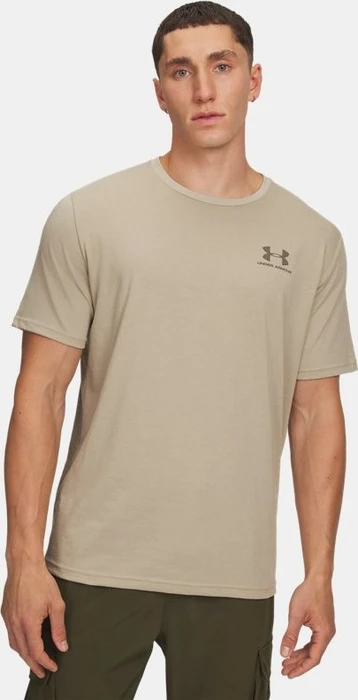 Under Armour Sportstyle Left Chest Funktionsshirt kurzarm city khaki/taupe dusk (Herren)