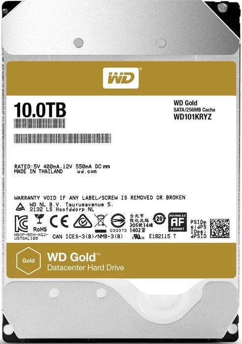 Western Digital WD Gold 10TB, 24/7, 512e / 3.5" / SATA 6Gb/s