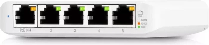 Ubiquiti UniFiSwitch Flex Mini Desktop Gigabit Smart Switch, 5x RJ-45, PoE PD