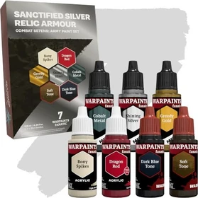 Army Painter Warpaints Fanatic Combat Se7ens Sanctified Silver Relic Armour Farbset, 7-tlg.