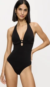 Triumph Midnight Swim Neckholder mit Cups Badeanzug schwarz (Damen)