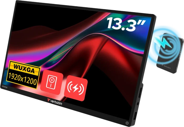 Verbatim Tragbarer Touchscreen Monitor, 13.3"