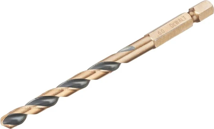 DeWalt DT20608 Black & Gold HSS-G Spiralbohrer, 6x63x102mm, 1 Stück