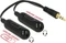 DeLOCK Audio Klinken Adapter mit 2x Lautstärkeregler, 1x 3.5mm Stecker auf 2x 3.5mm Buchse, schwarz Vorschaubild