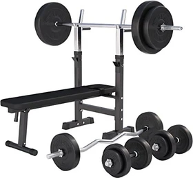 Gorilla Sports 100kg Set Hantelbank