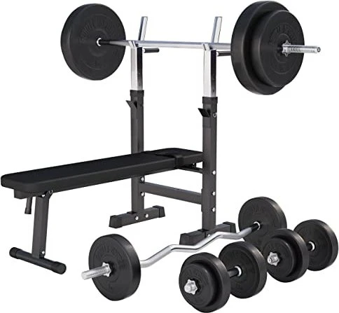 Gorilla Sports 100kg Set Hantelbank